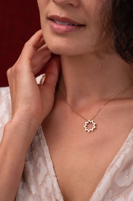 Freedom Necklace - Abhá Jewelry - Bahai Jewelry - Baha'i Jewelry - Bahai Necklace - Nine-pointed star - Abha Jewelry